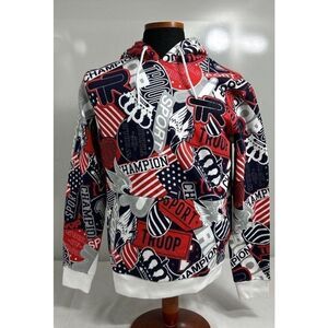 NEW WORLD OF TROOP HOODIE JUNIOR SMALL BLK/RED/MULTICOLORED